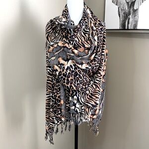 Vintage Pareos Etc Animal Print Beach Cover-Up
